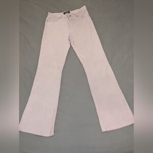 Jou Jou Skins Tan Suede Lined Leather Pants Size 5/6 Pebbled Finish On The Pants